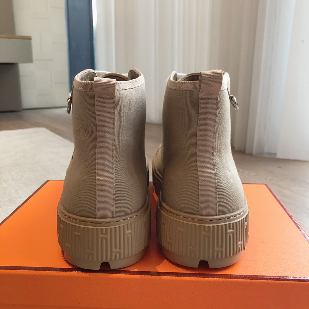 HM ITINERAIRE ANKLE BOOT CAMEL CANVAS