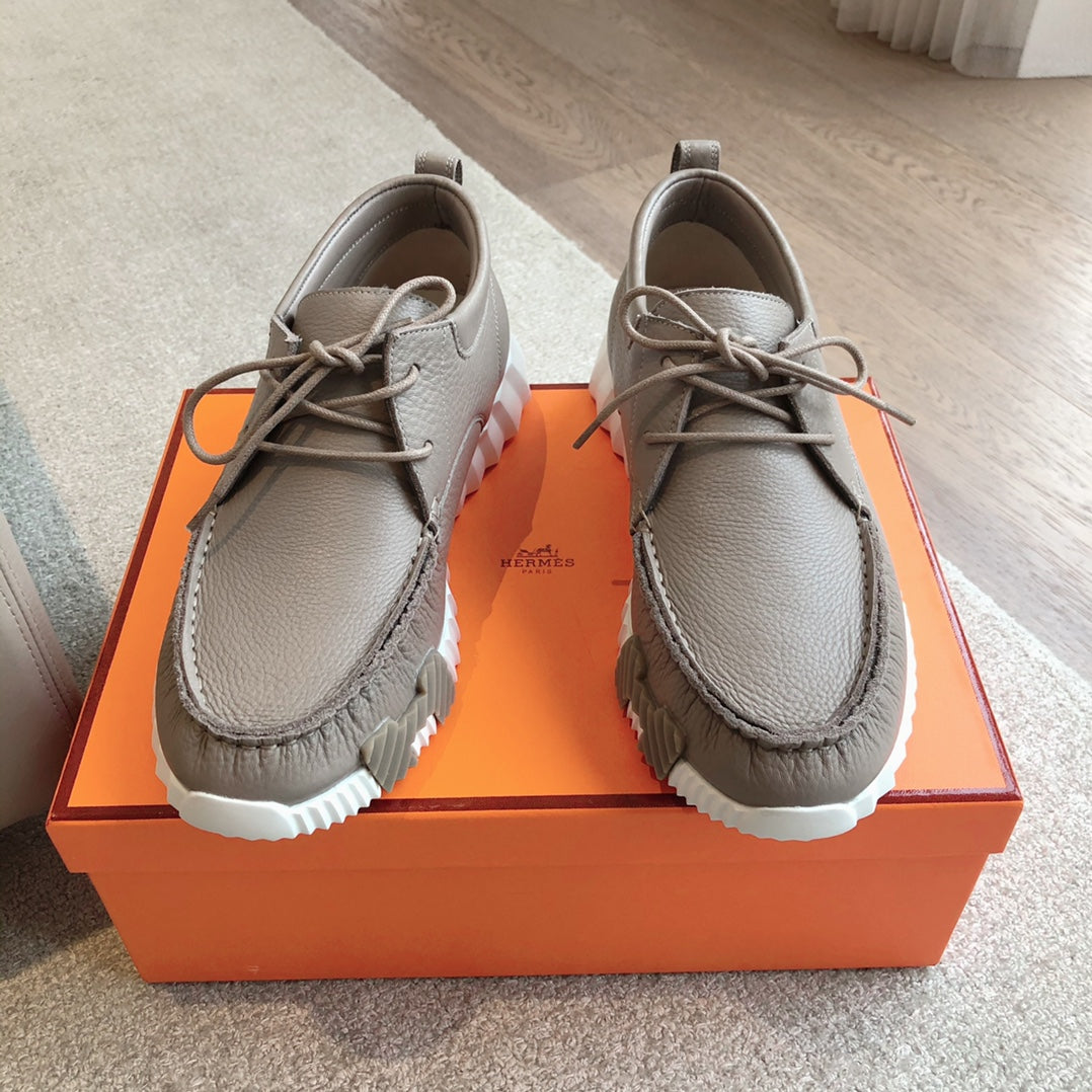 HM Men's Increase Sneaker Gray Cowhide 204376
