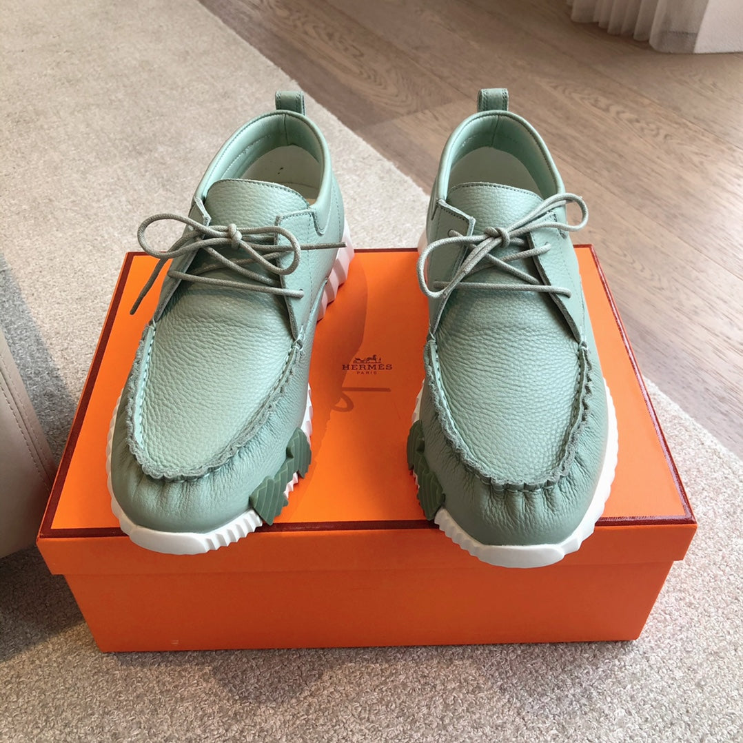 HM Men's Increase Sneaker Light Green Cowhide 204374