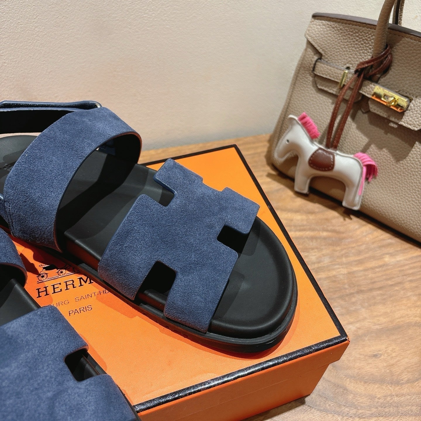 HM Men's 25 Genius  Sandals Blue Suede 651352