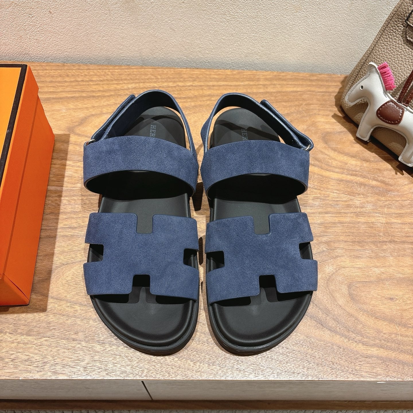 HM Men's 25 Genius  Sandals Blue Suede 651352