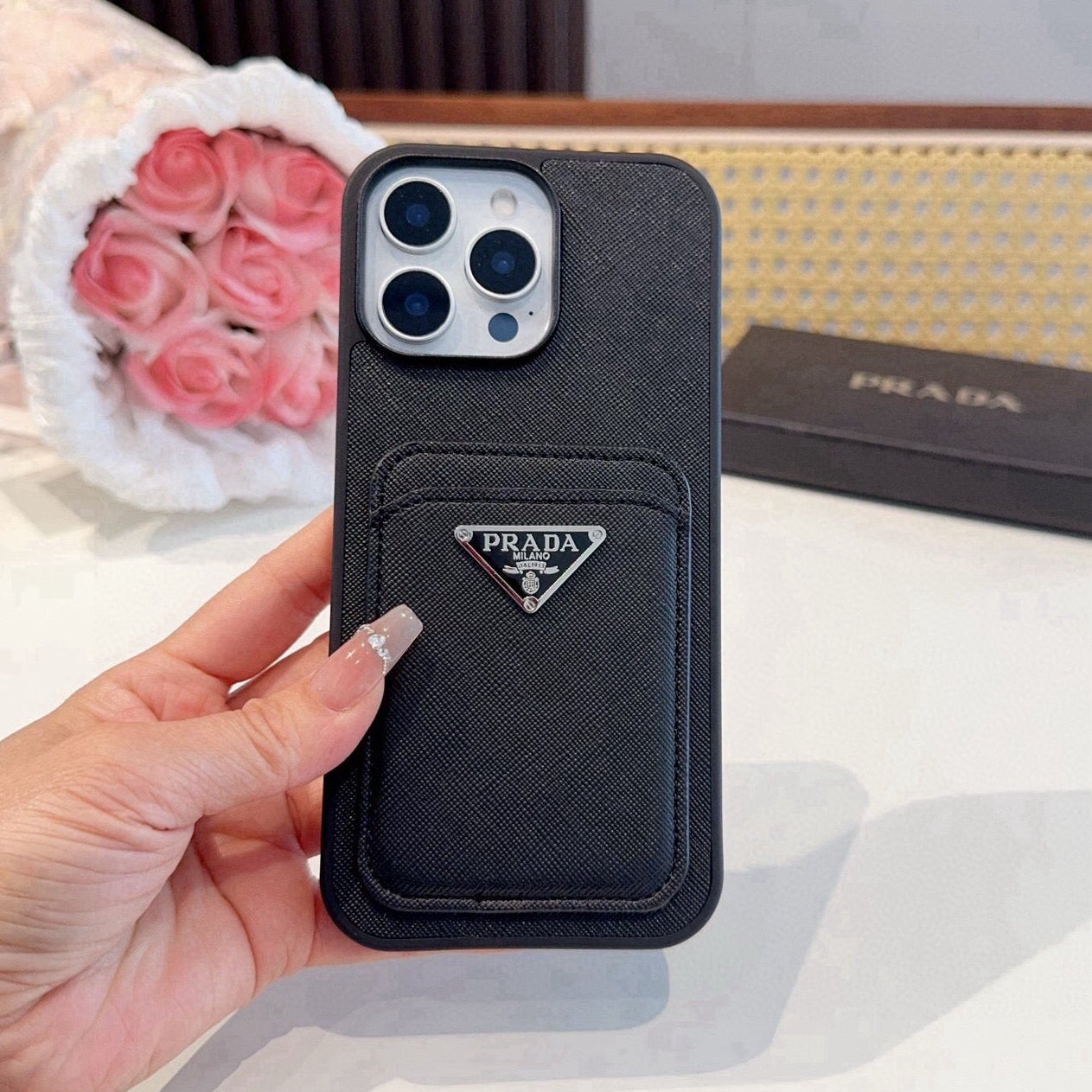 Prada 2-in-1 Sim Card Slot Phone Case 395084