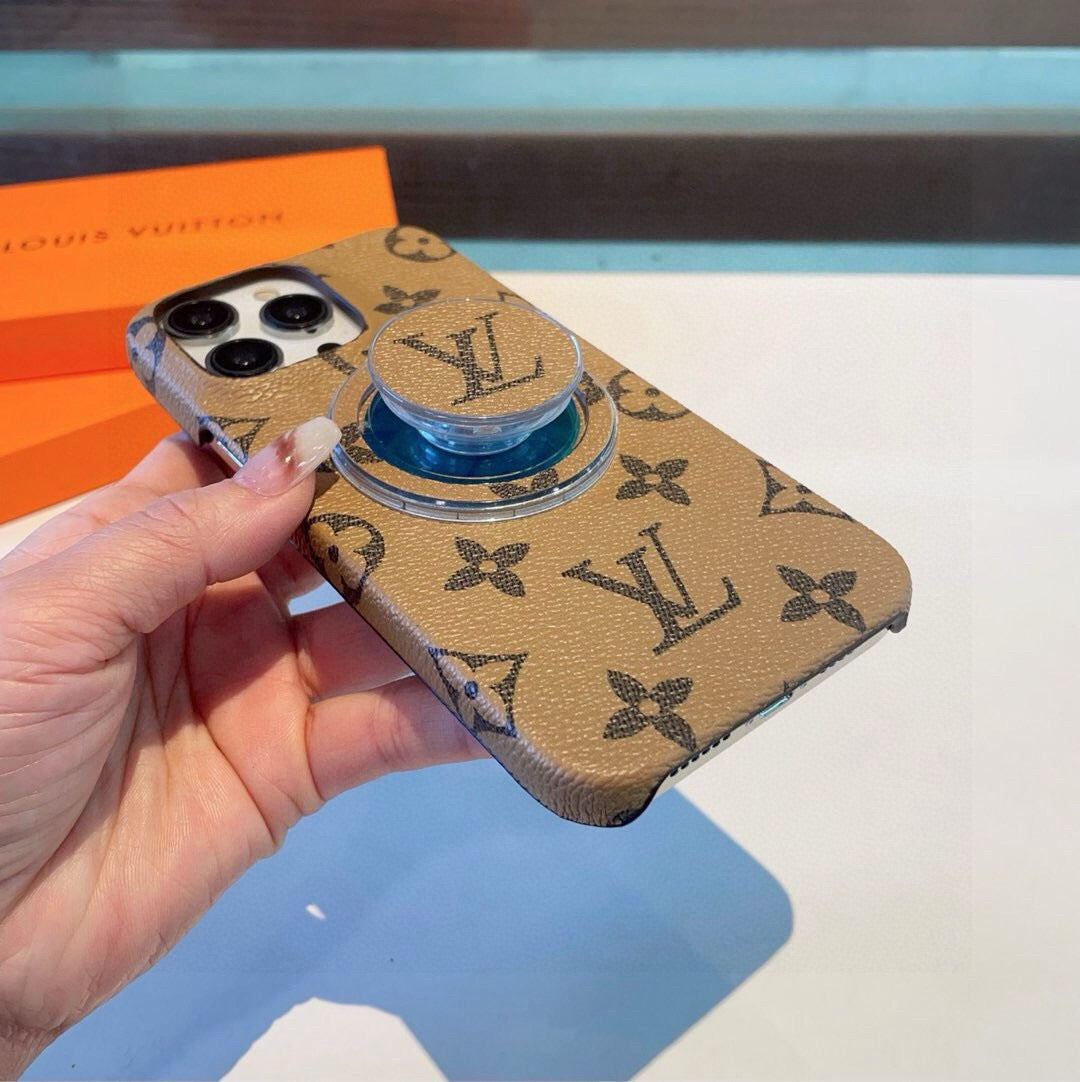 Louis Vuitton Classic Monogram Phone Case with Logo Stand 397207