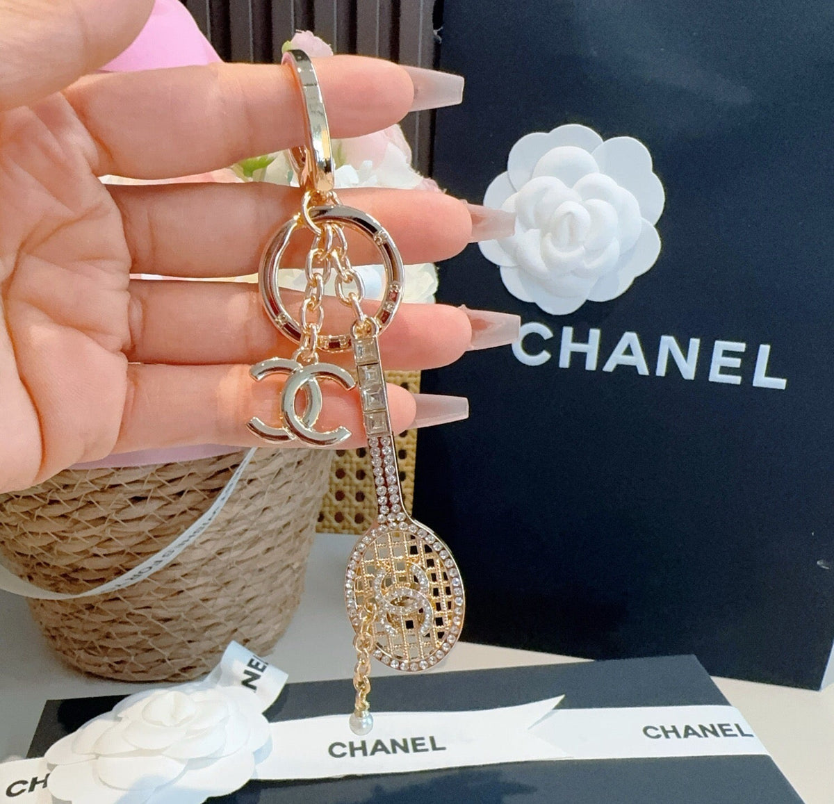 Chanel Tennis Racket Charm 415598