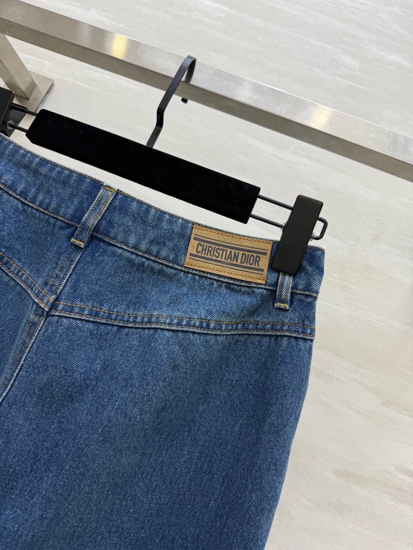 CD 25 Fishtail Denim Skirt Blue Cotton