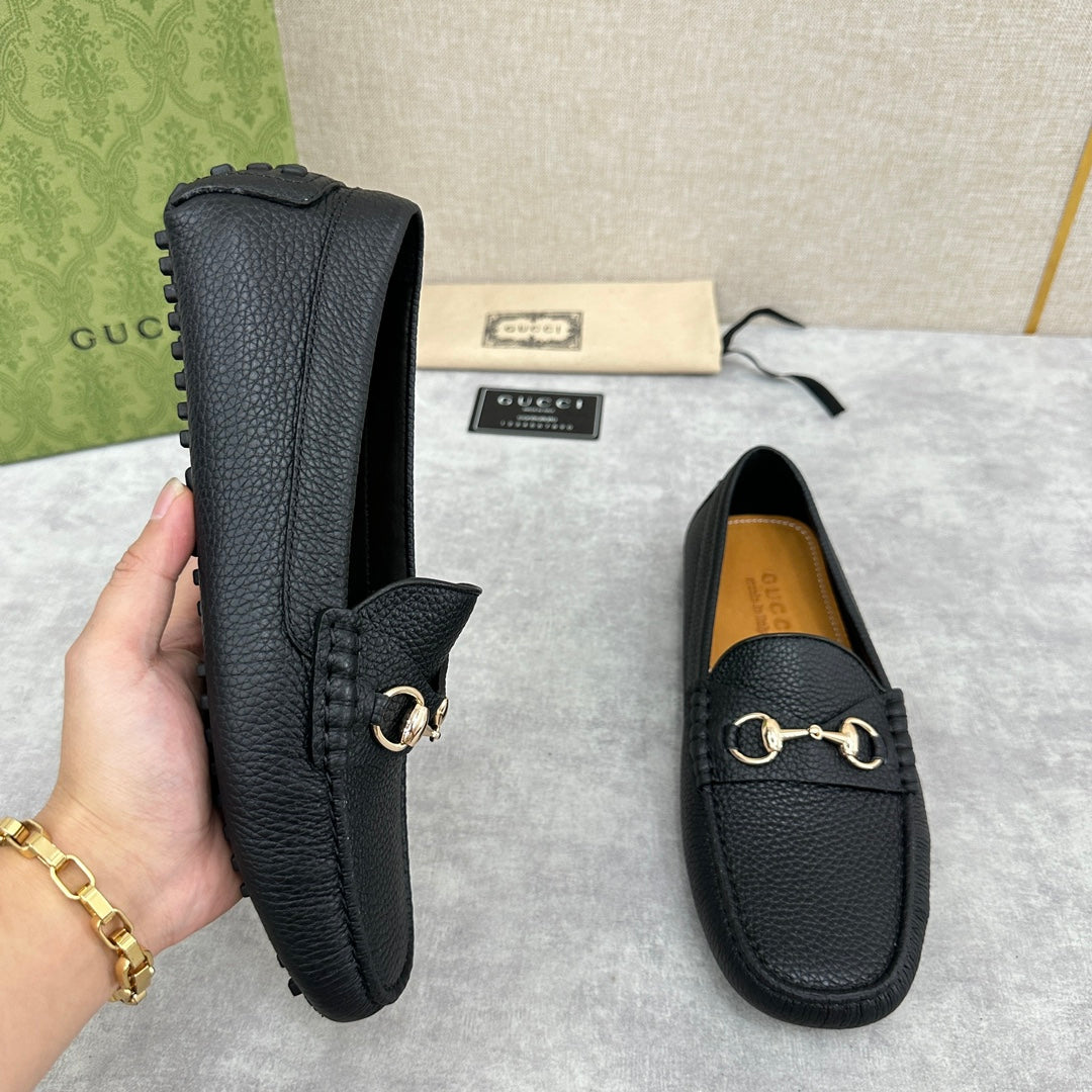 GG Men's Loafer Black Cowhide 522537