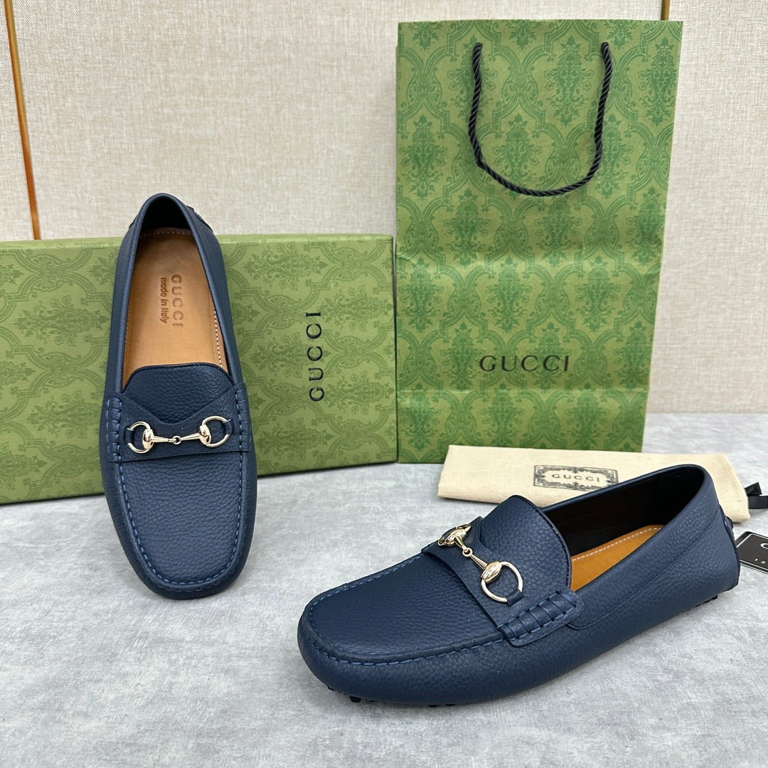 GG Men's Loafer Blue Cowhide 522539