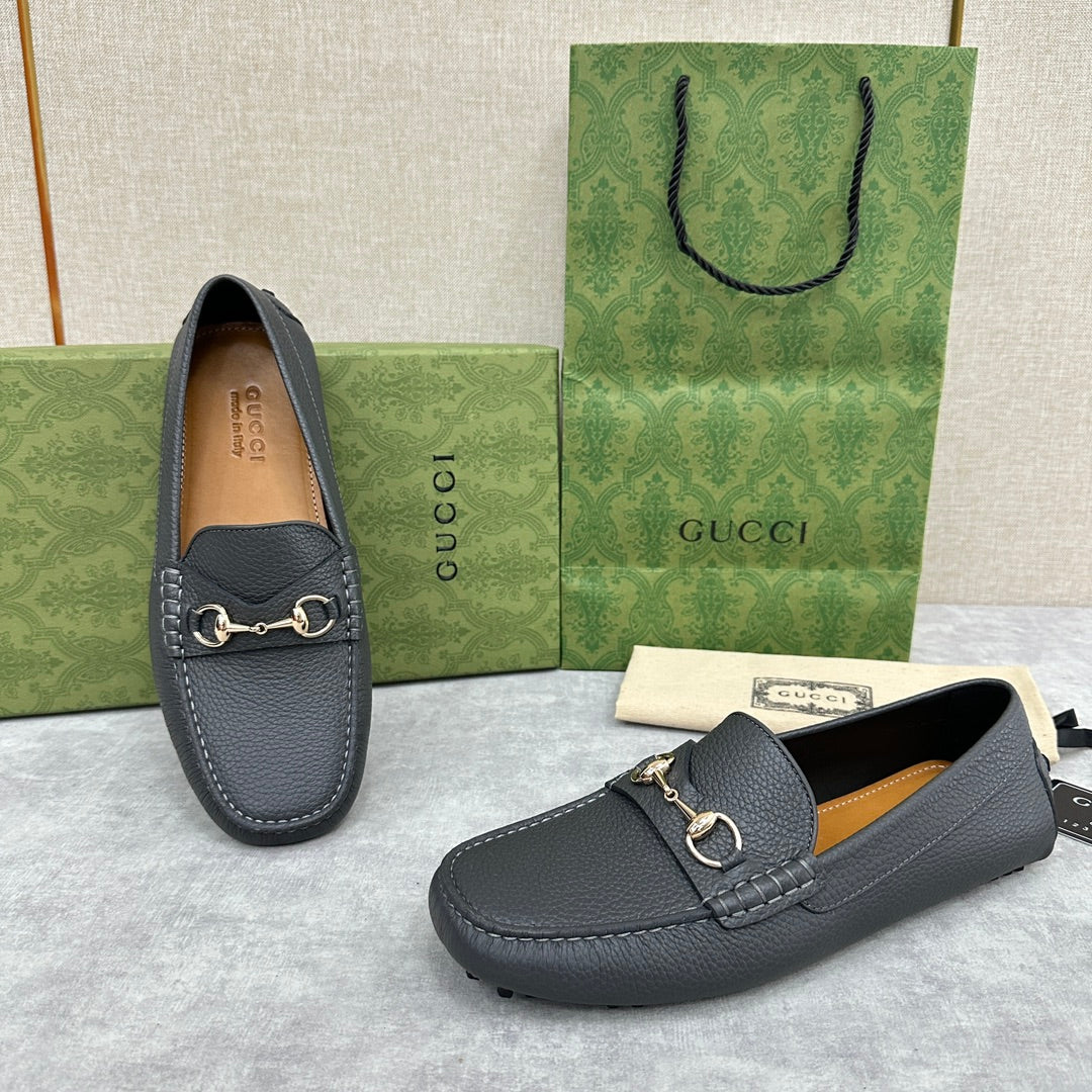 GG Men's Loafer Grey Cowhide 522540