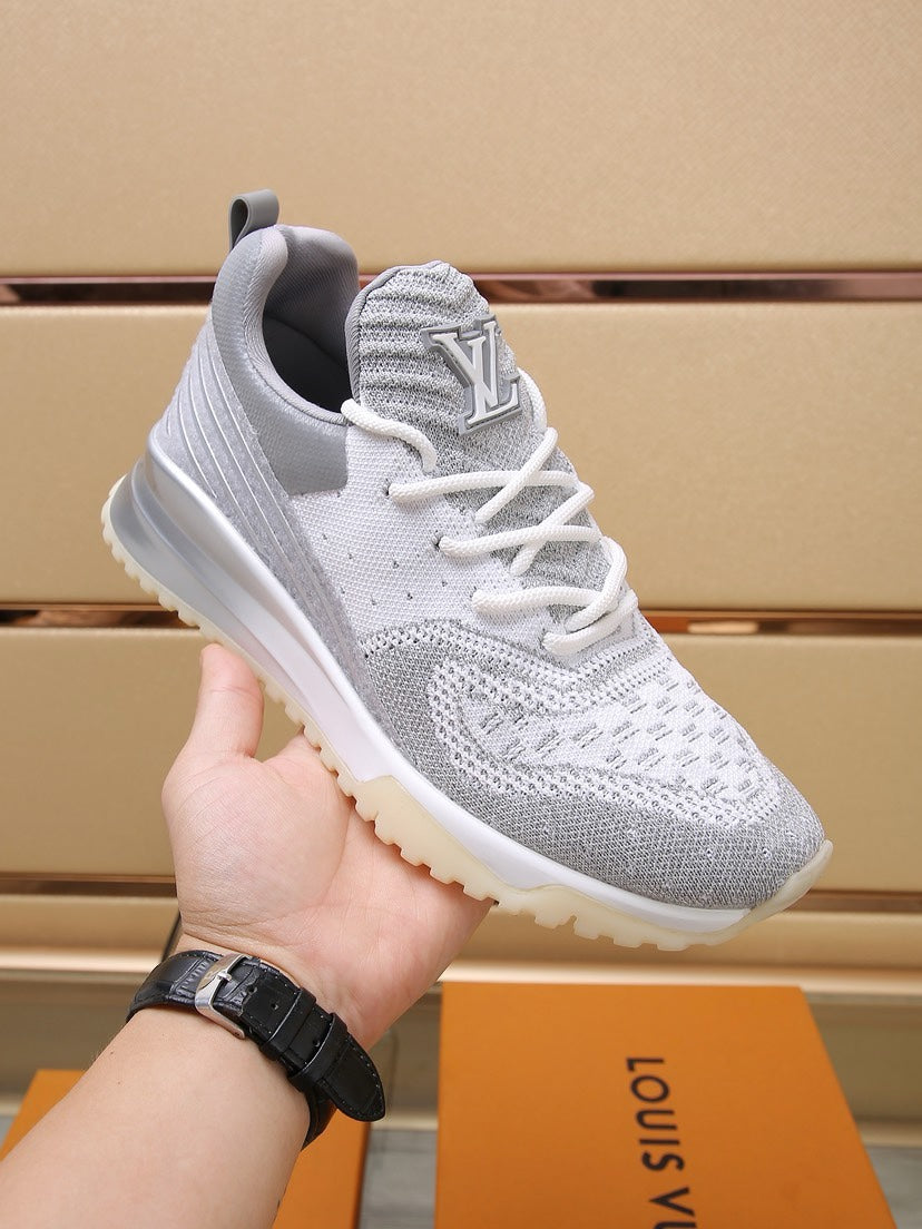 SNEAKERS IN GREY MIX SILVER MESH BREATHABLE AND RUBBER