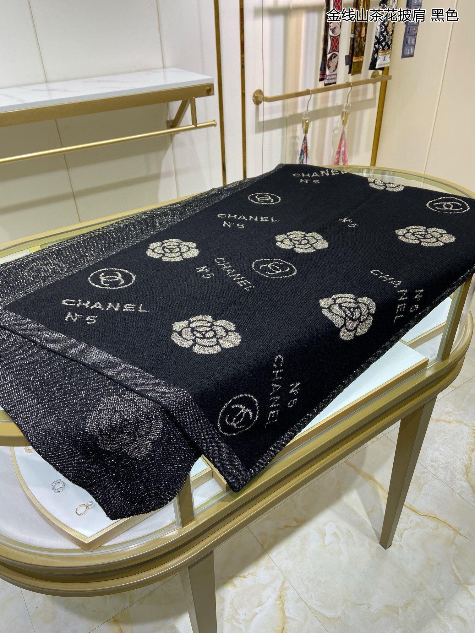 CC Scarf 195 CM In Black Cashmere 407296