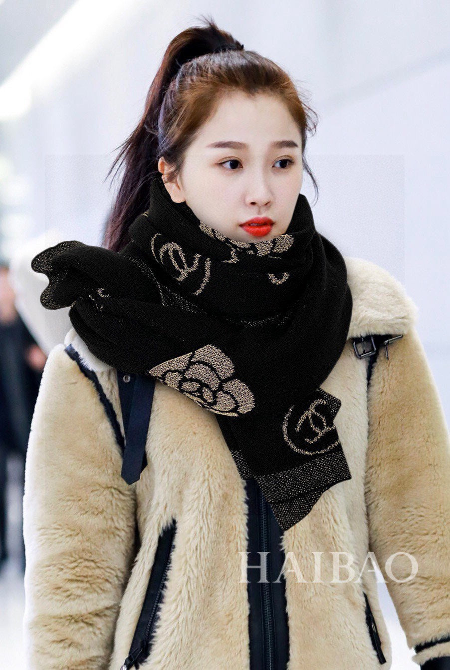 CC Scarf 195 CM In Black Cashmere 407296
