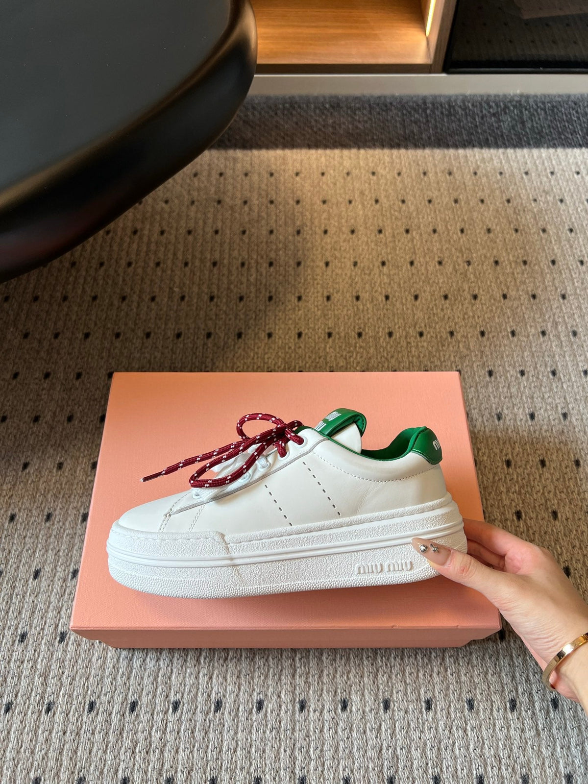 Miu Miu 2026 Low Top Sneakers Cowhide 956016