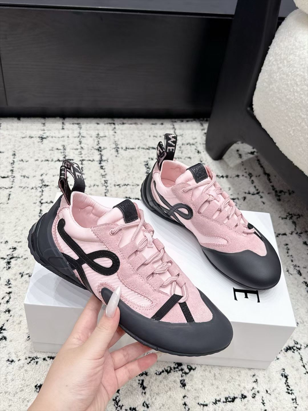 Loewe 2026 Grip Sneaker Suede Fabric 158196