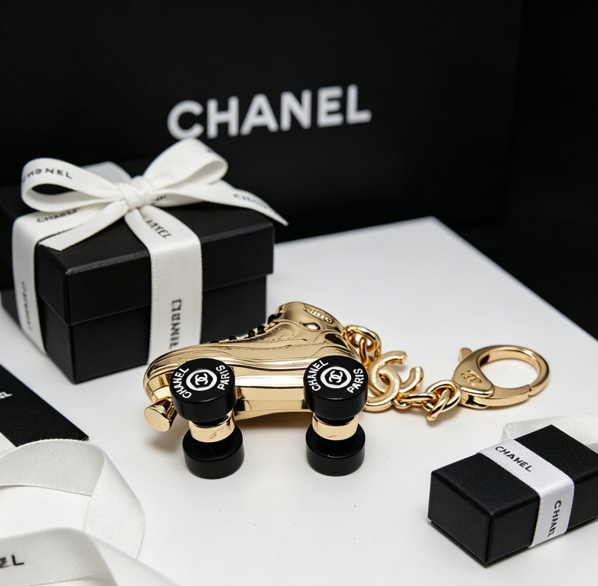 Chanel Gold Roller Skate Charm