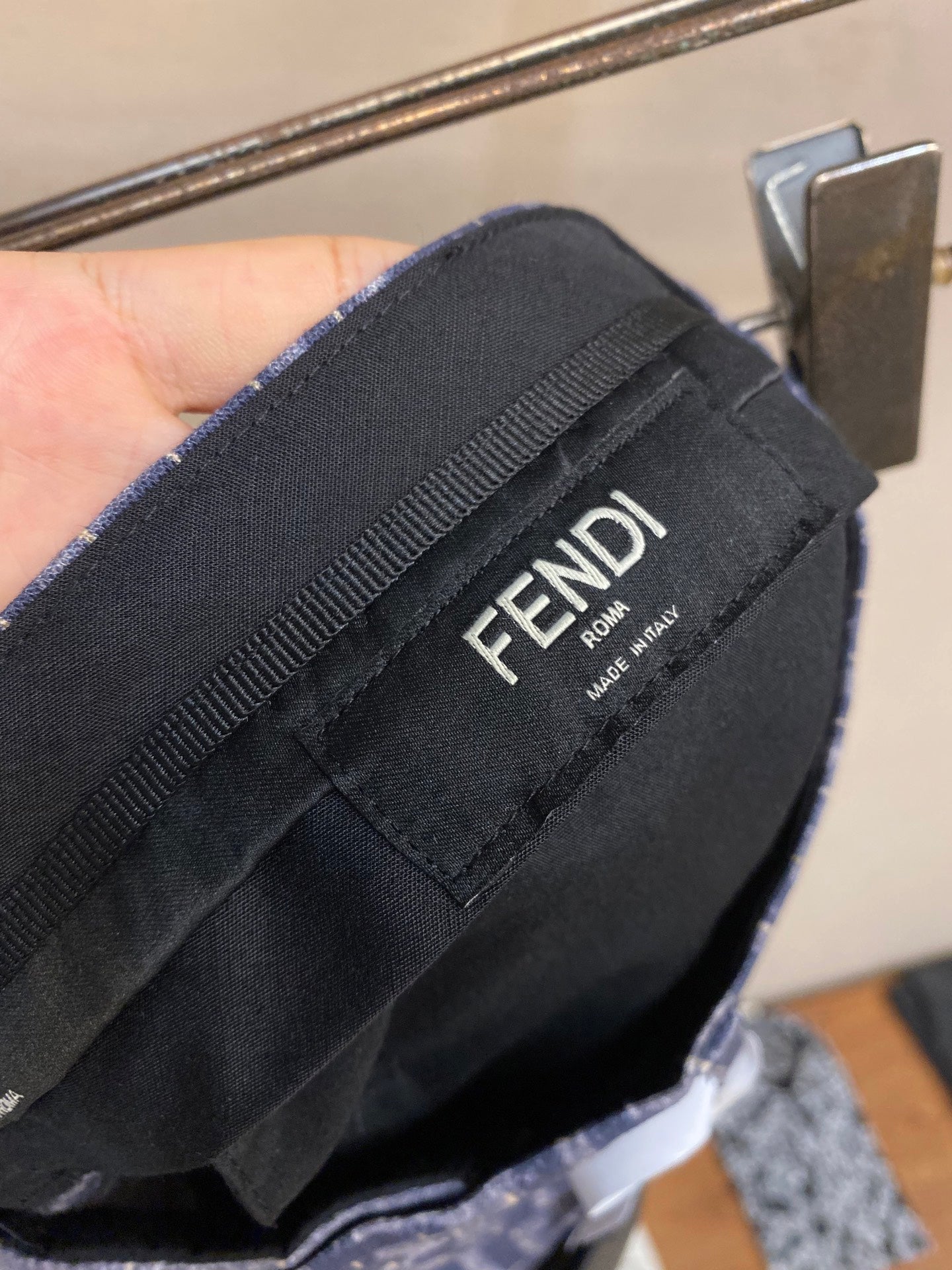 Fendi 2026 Men's Shorts Monogram Blue Fabric 801991