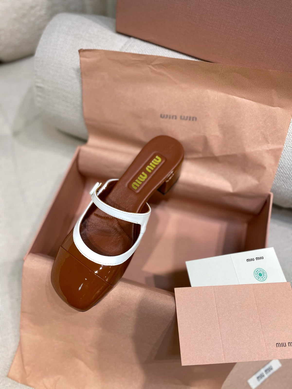 Miu Miu 2026 Cross-Strap Mule 40mm Patent Leather 155470