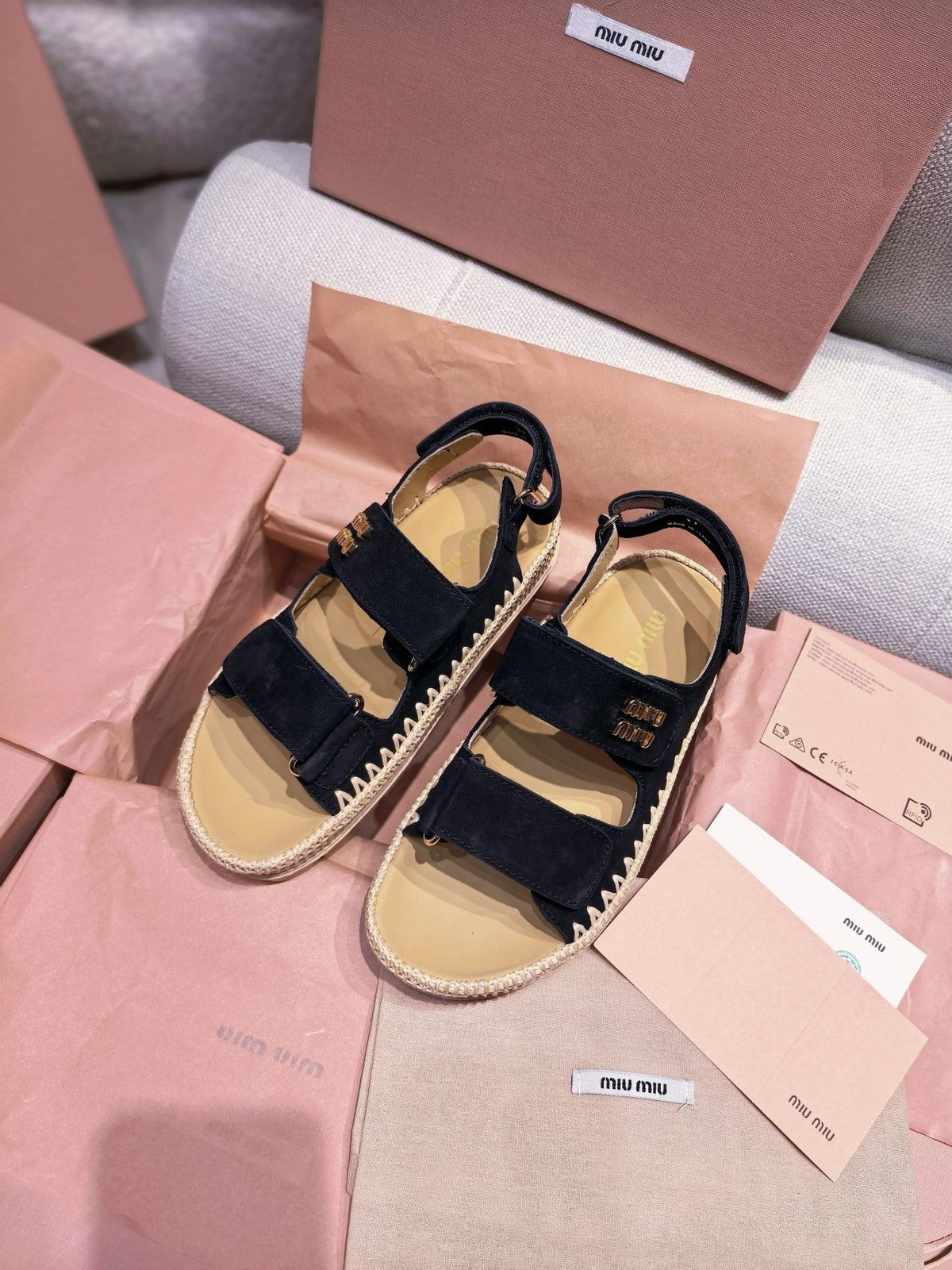 Miu Miu 2026 Strappy Sandals Suede 155479