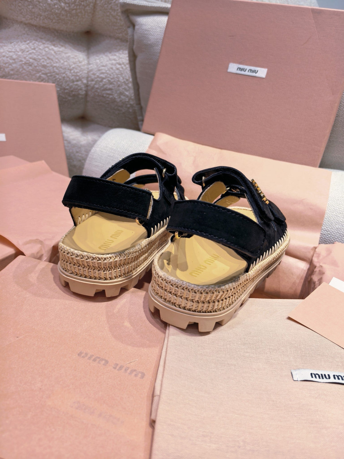 Miu Miu 2026 Strappy Sandals Suede 155479