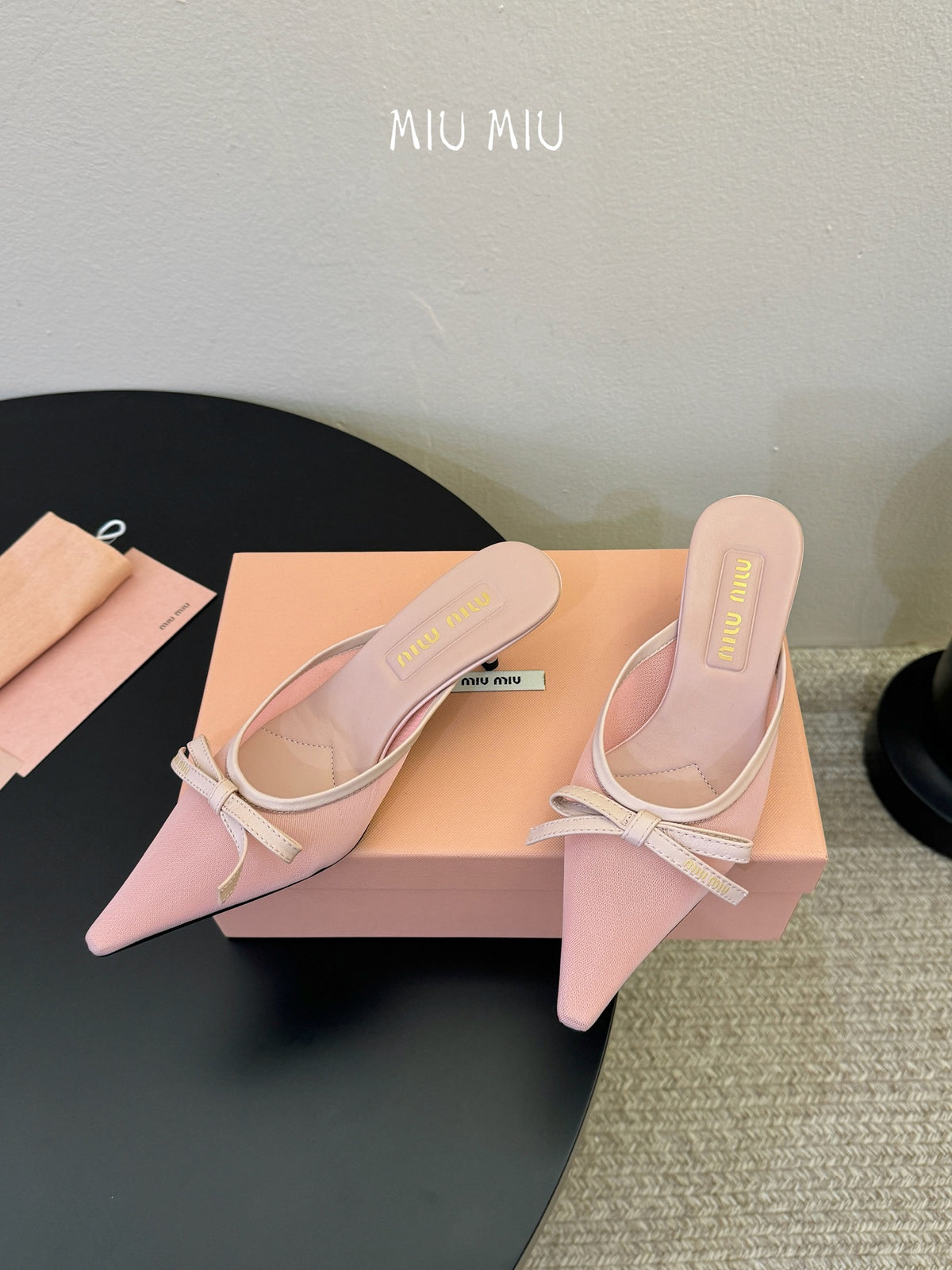 Miu Miu 2026 Pointed Toe High Heels Shoe 45mm Mesh 970396