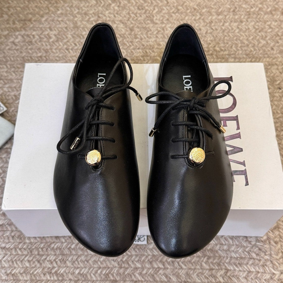 Loewe 2026 Pebble Soft Lace-up Shoe Leather 166777