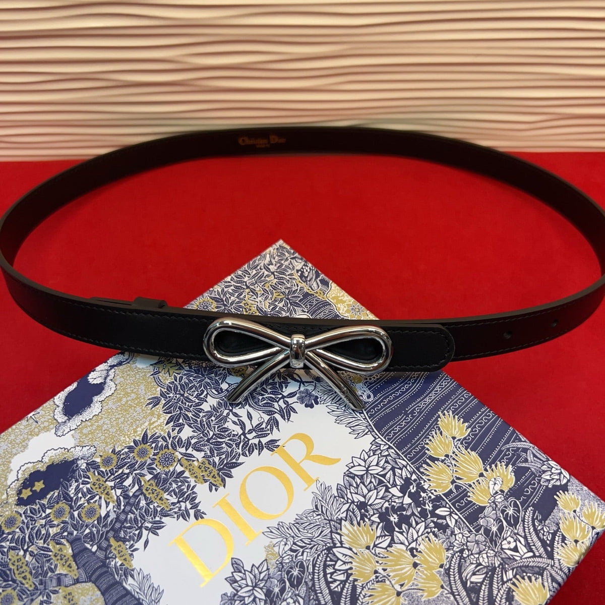 Dior 2026 Le Nœud De Silver Buckle Belt 20mm Calfskin