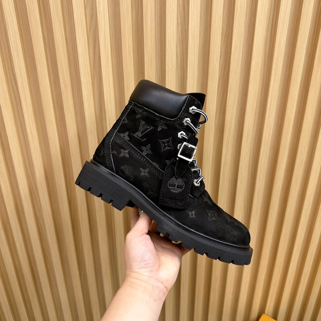 LV x Timberland 6-In High End Ankle Boot Black Monogram Suede