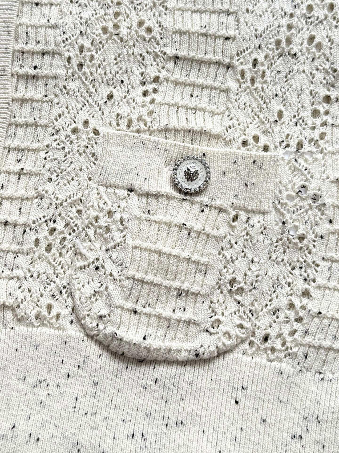CC 25 Knitted Sweater White Wool 291301