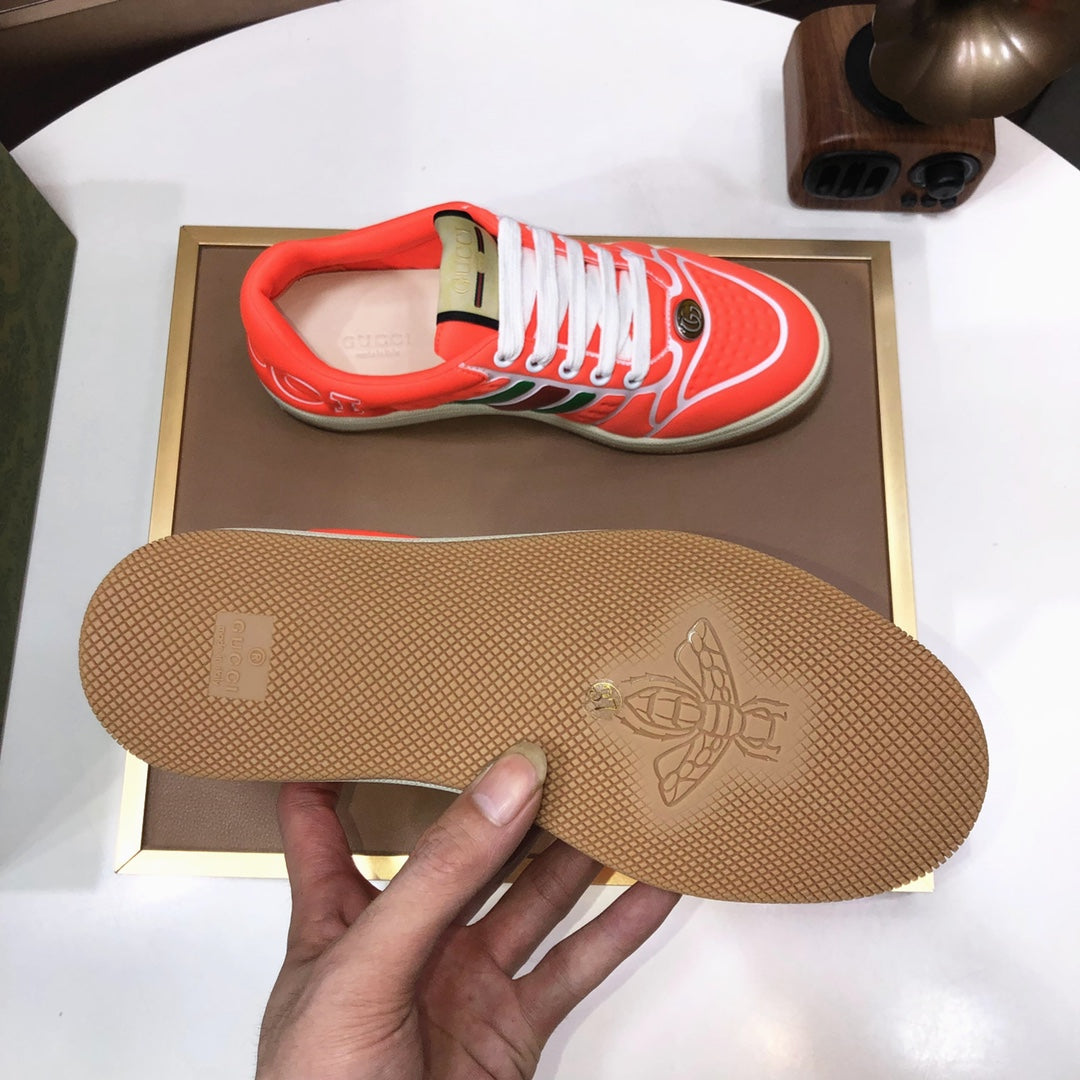 GG Men's Screener Sneaker Burnt Orange Calfskin 481131