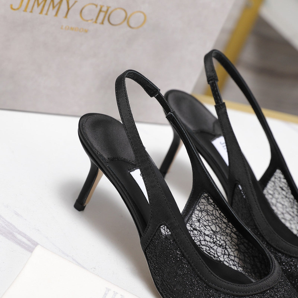 Jimmy Choo 2026 Amita Slingback 65mm Mesh 961758