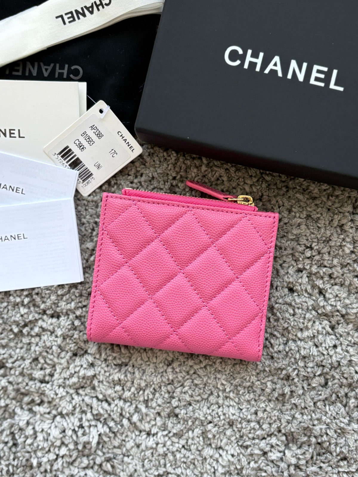 Chanel 2026 Double Zippered Short Wallet 11cm Leather 102531