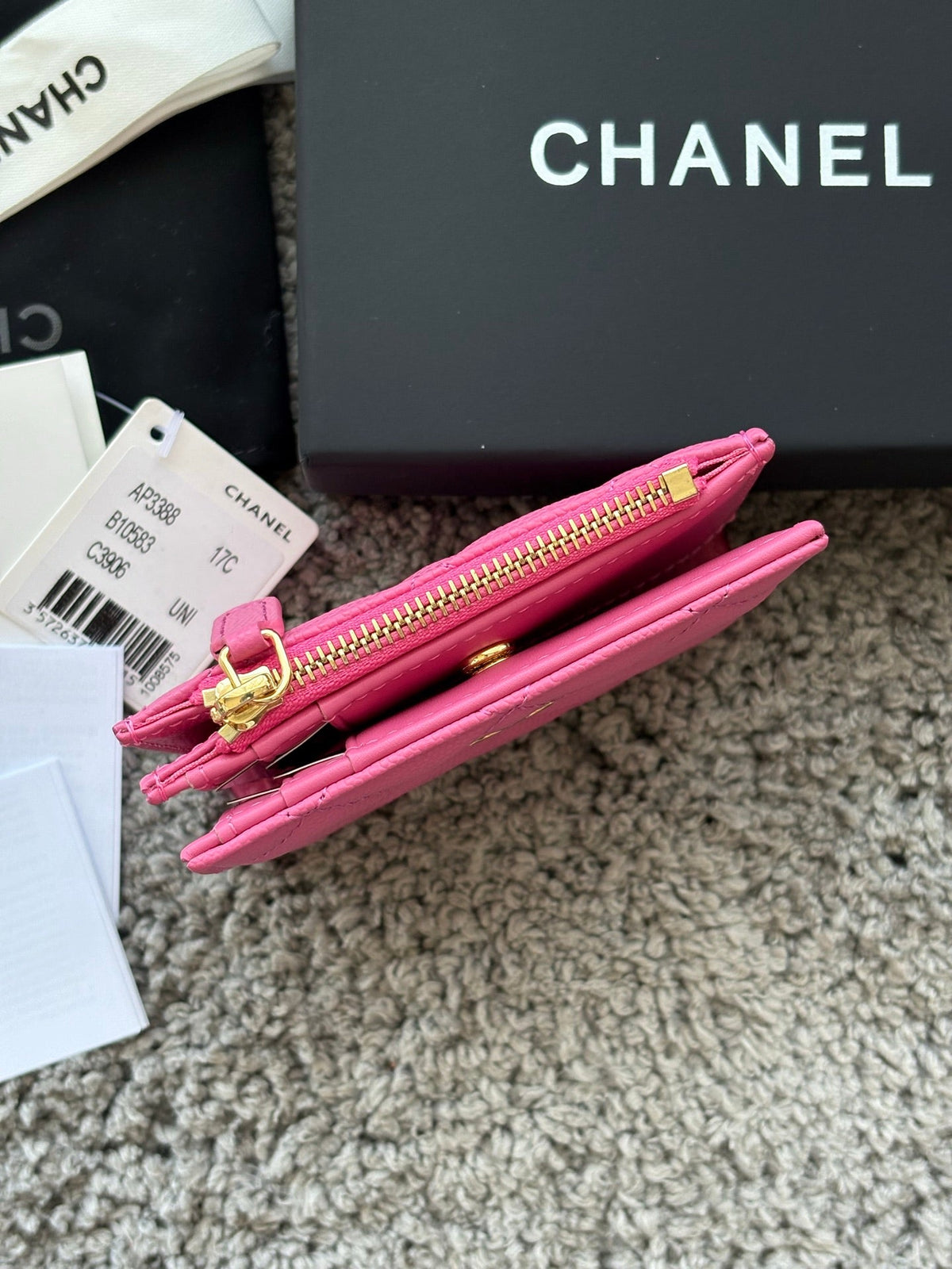 Chanel 2026 Double Zippered Short Wallet 11cm Leather 102531