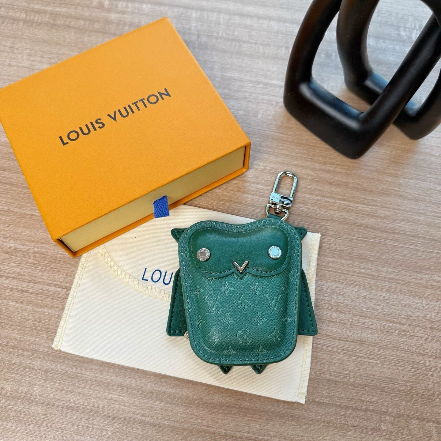 LV Owl Charm Canvas