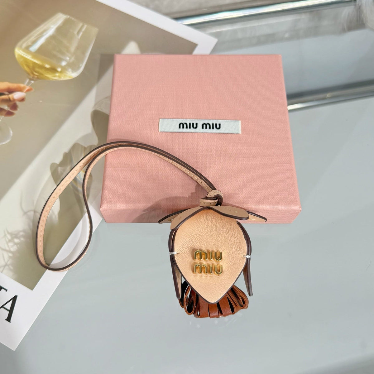 Miu Miu Trick Calfskin Bag Charm