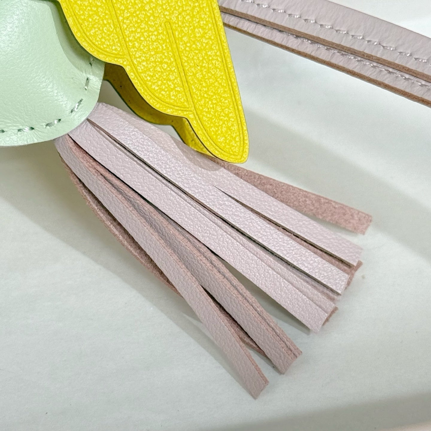 HM Rodeo Pegase PM Charm Mint Green Pink Yellow Lambskin