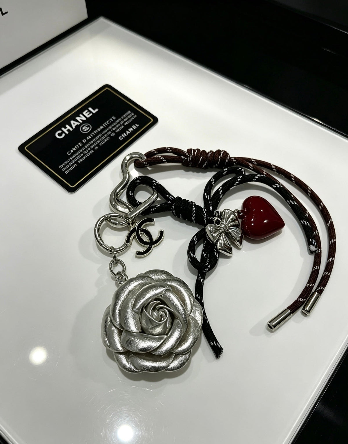 Chanel Silver Flower Charm