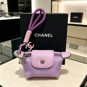 Chanel Purple And Beige Bag Charm