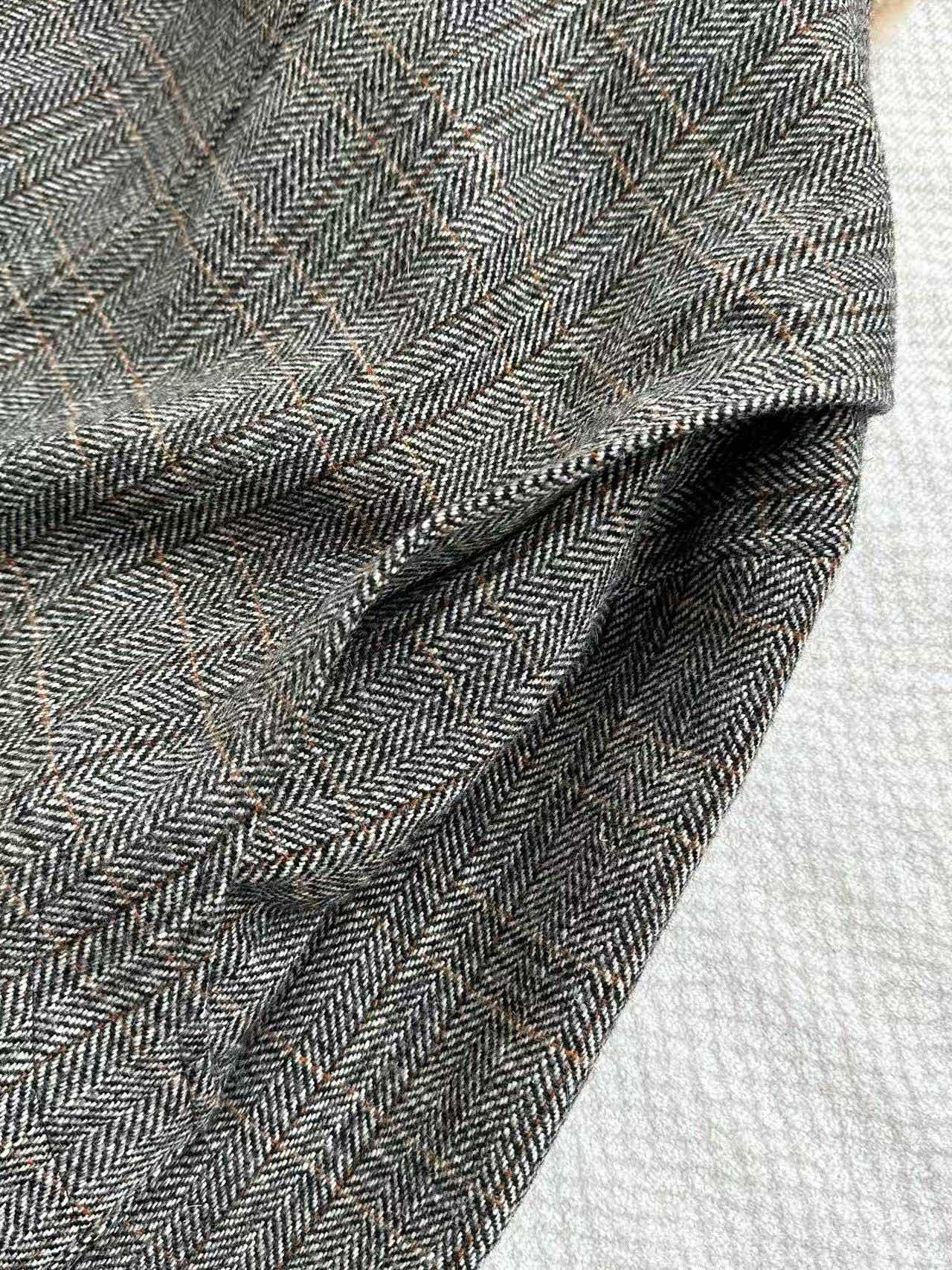 Miu Miu 25 Jacket Gray Beige Wool Viscose