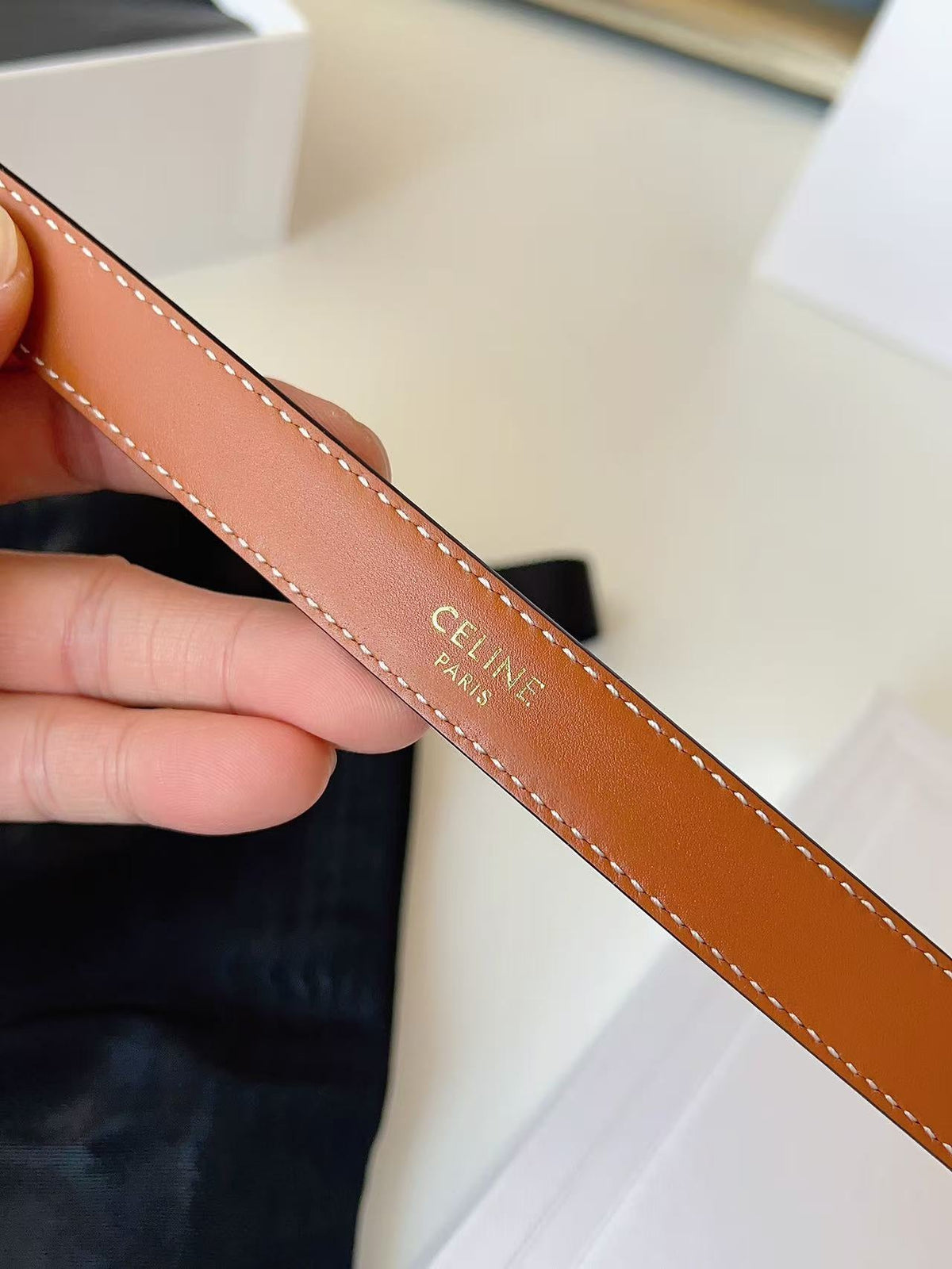 Celine 2026 Taurillon Belt 18mm Leather 207411