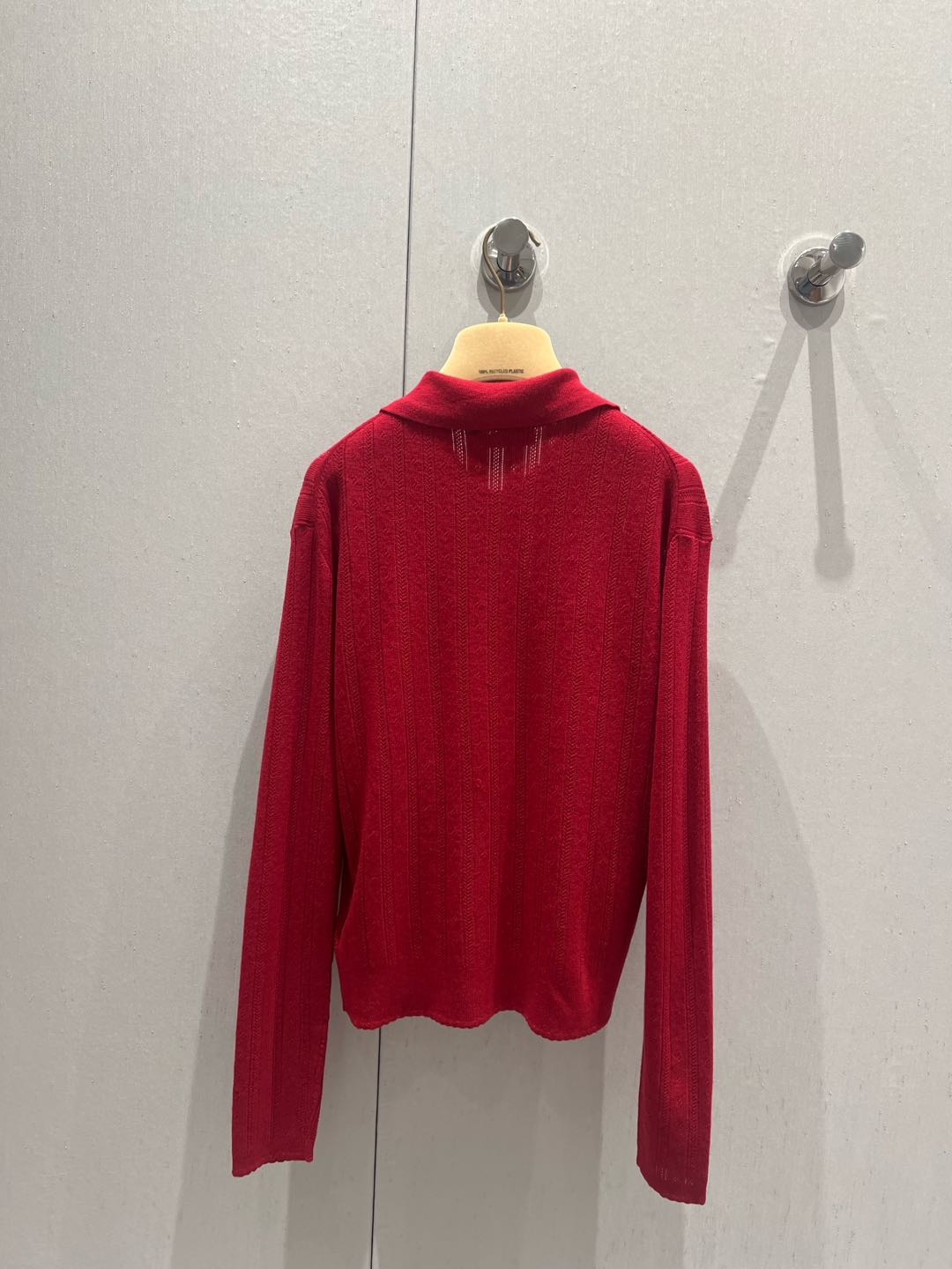 Miu Miu 25 Knitted Polo Shirt Red Cashmere 209039