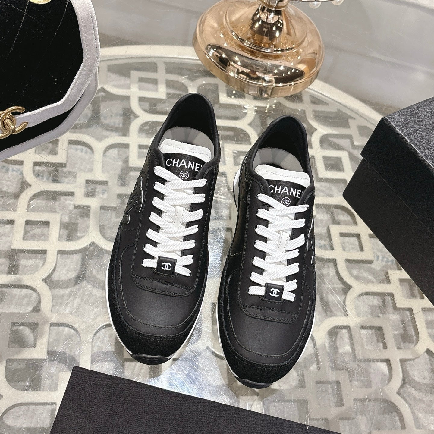 CC 25C Traines Black Calfskin & Suede 213313