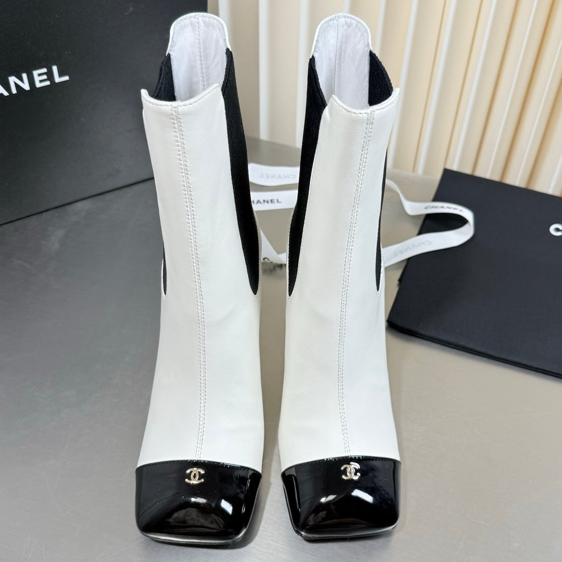 Chanel 2026 Double C Logo Ankle Boots Suede Leather 123400