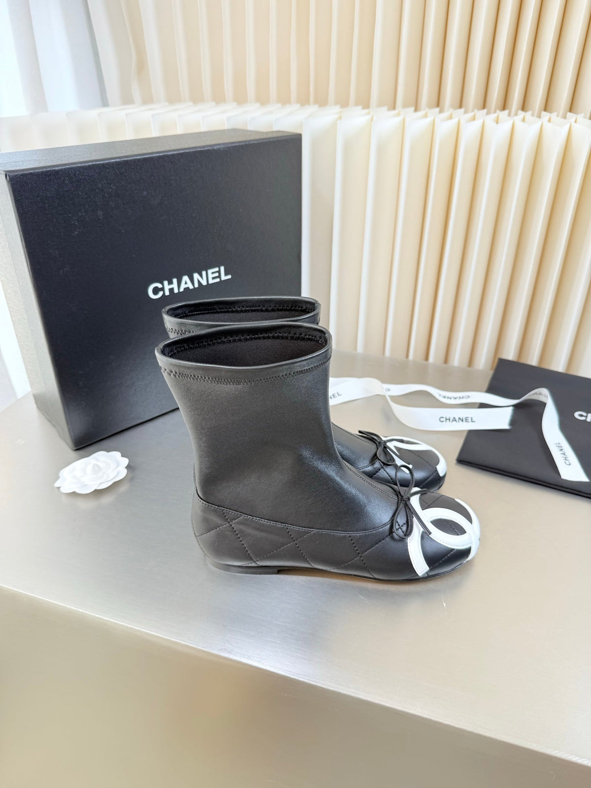 Chanel 2026 Double C Toe Ankle Boots Suede Leather 123420