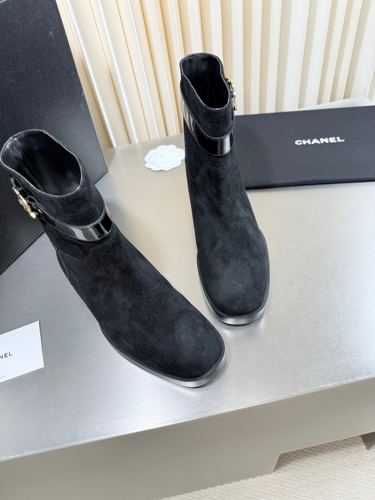 Chanel 2026 Ankle Boots Leather Suede 123437