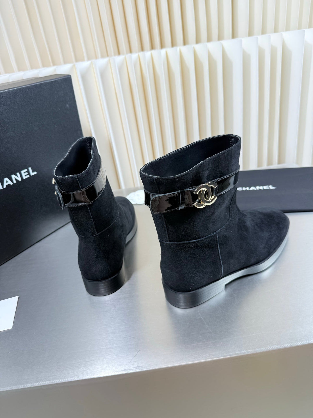 Chanel 2026 Ankle Boots Leather Suede 123437