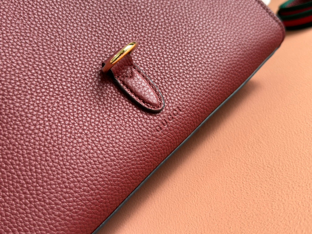 Gucci Jackie Tote Bag Rosso Ancora Red Leather 248601