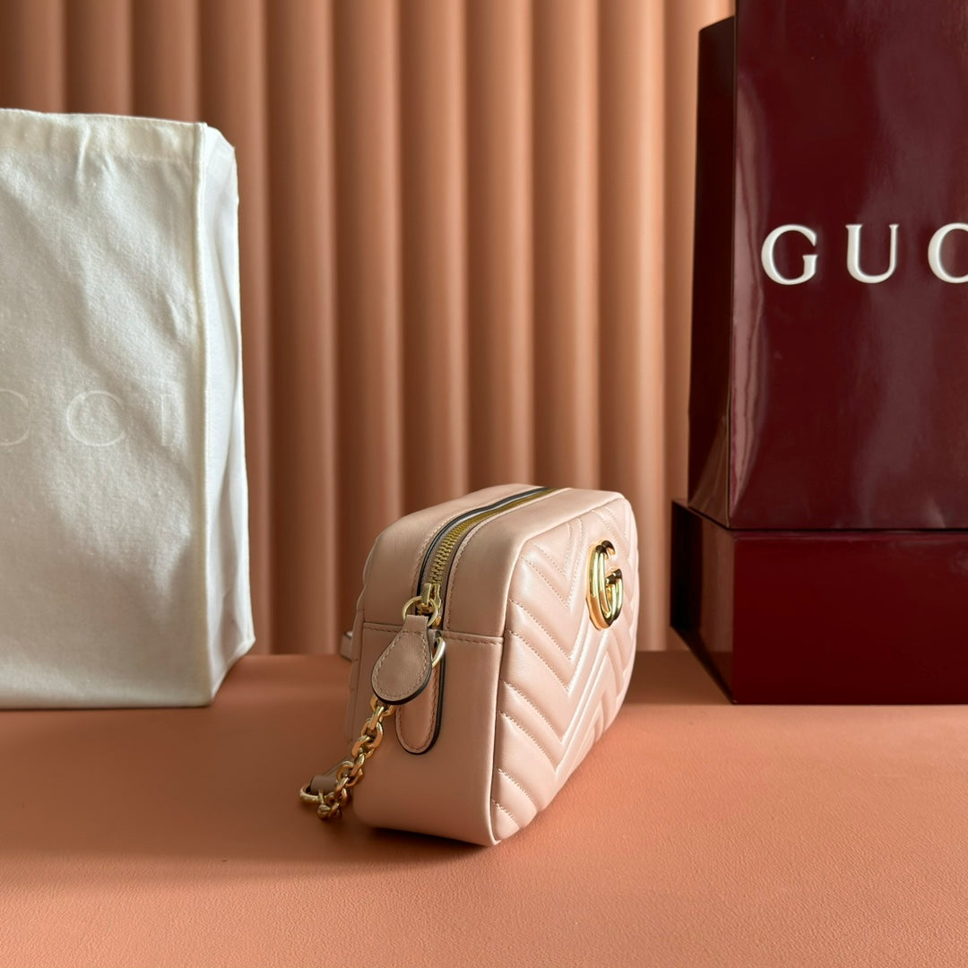 GG 2025 Mamont Bag 24cm Pink Gold Lambskin 273725