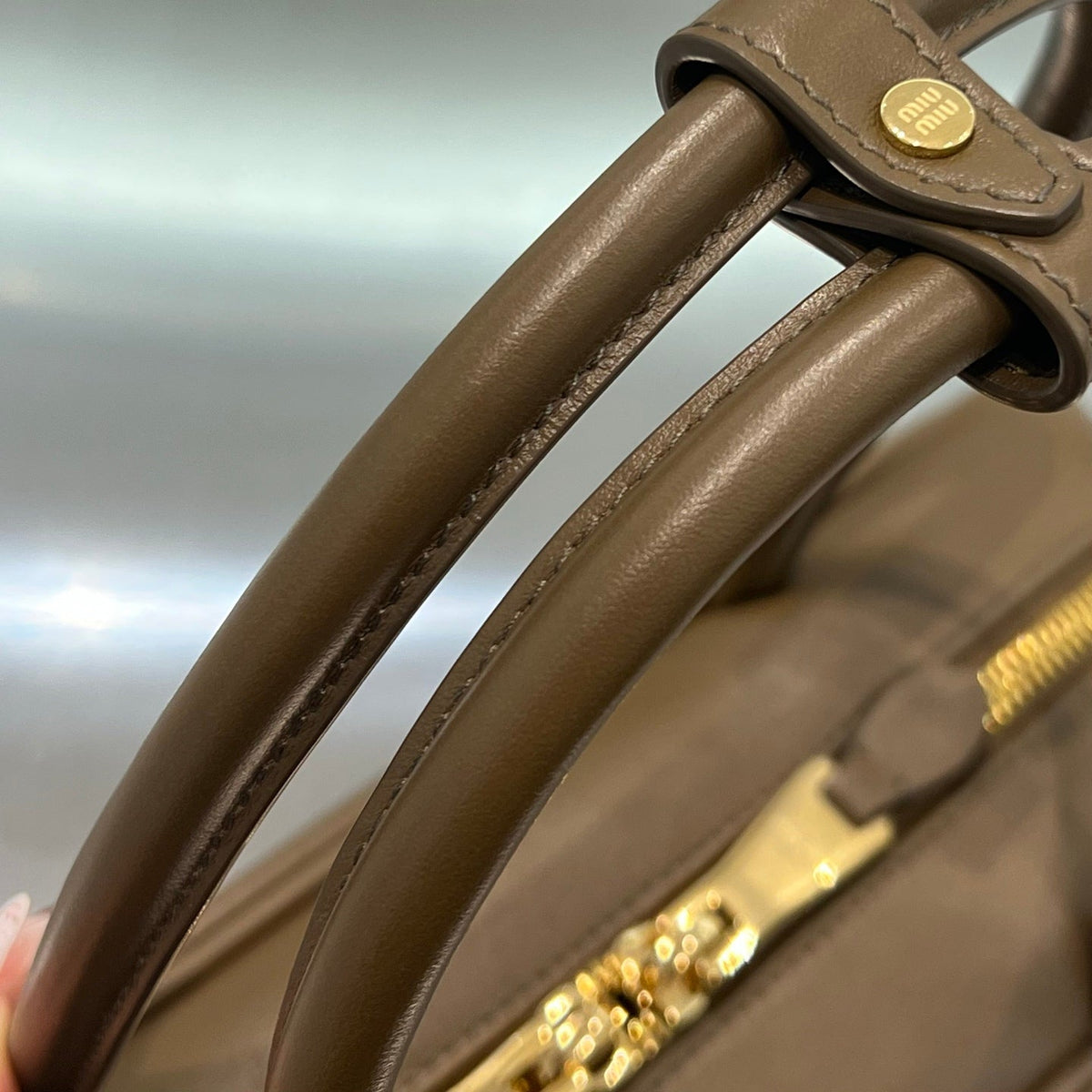 MiuMiu 2026 Beau Large Bag Tundra Leather
