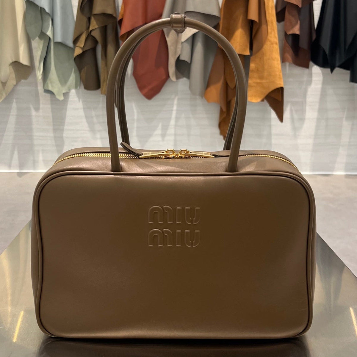 MiuMiu 2026 Beau Large Bag Tundra Leather
