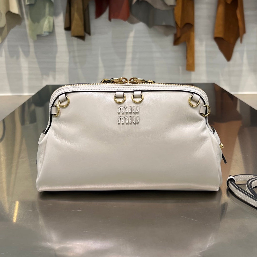 MiuMiu 2026 Caprice Clutch Bag 24cm Leather