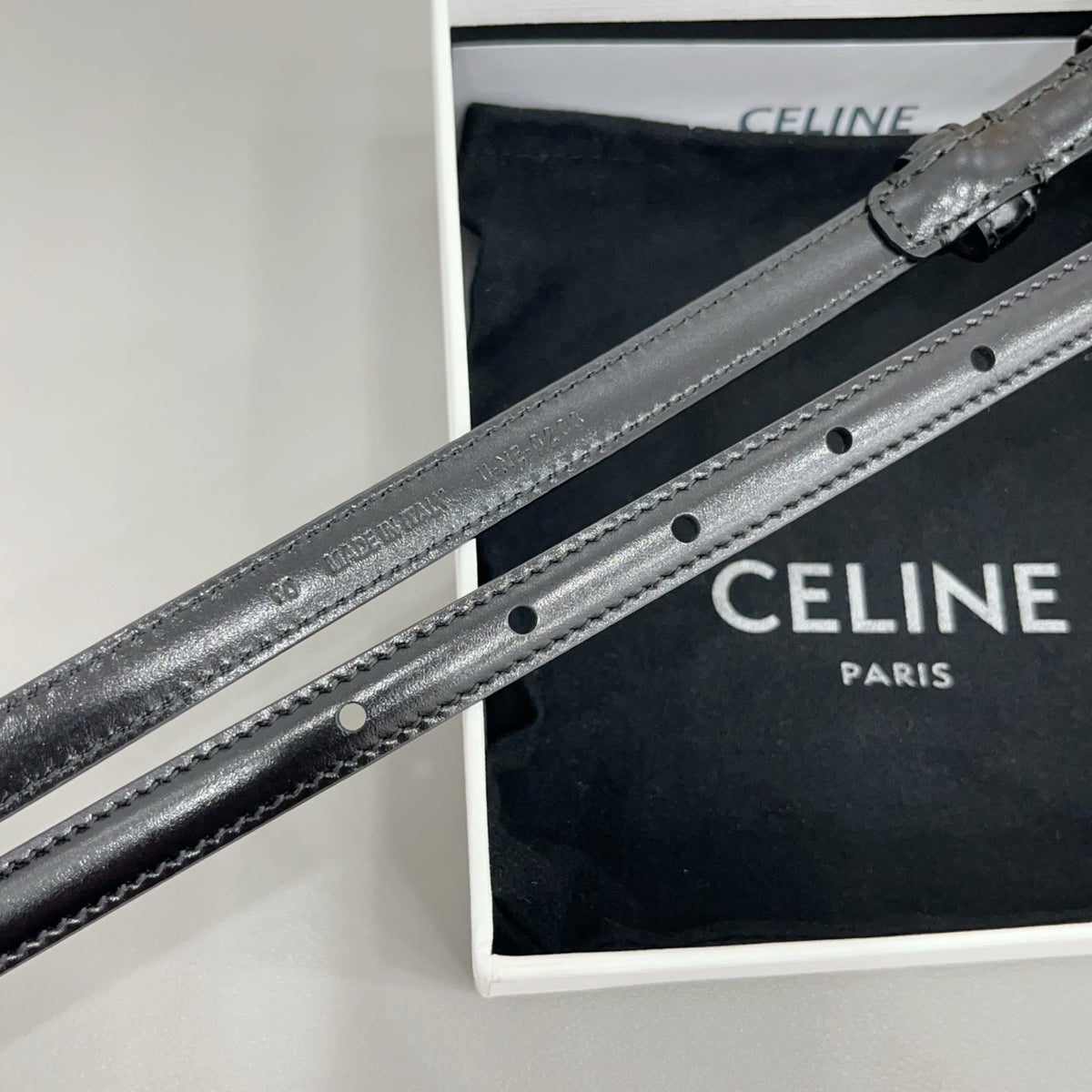 Celine 2026 Arc de Triomphe 13mm Leather Belt
